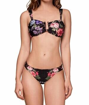 NEW OLA AZUL phillip bloom bikini top in black